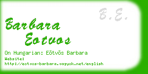 barbara eotvos business card